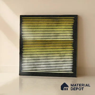Highlighter Tiles  Tile TL 07240 C Carvino 8003 GLM (Gold) 1 ft x 1 ft Ceramic Matte Finish - 9 mm  | 2 mm Spacer is Mandatory (Sample)